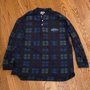 Perry Ellis 90s button up crewneck